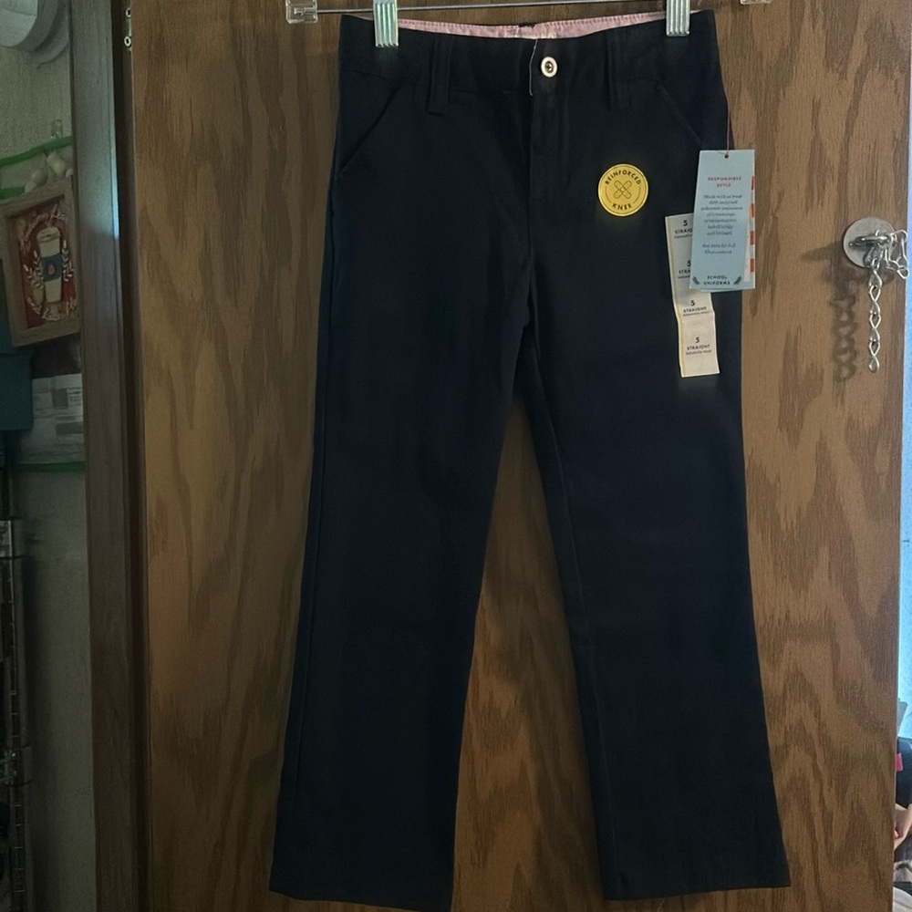 CAT & JACK UNIFORM PANTS: BLUE: NEW WITH TAGS: SIZE 5
